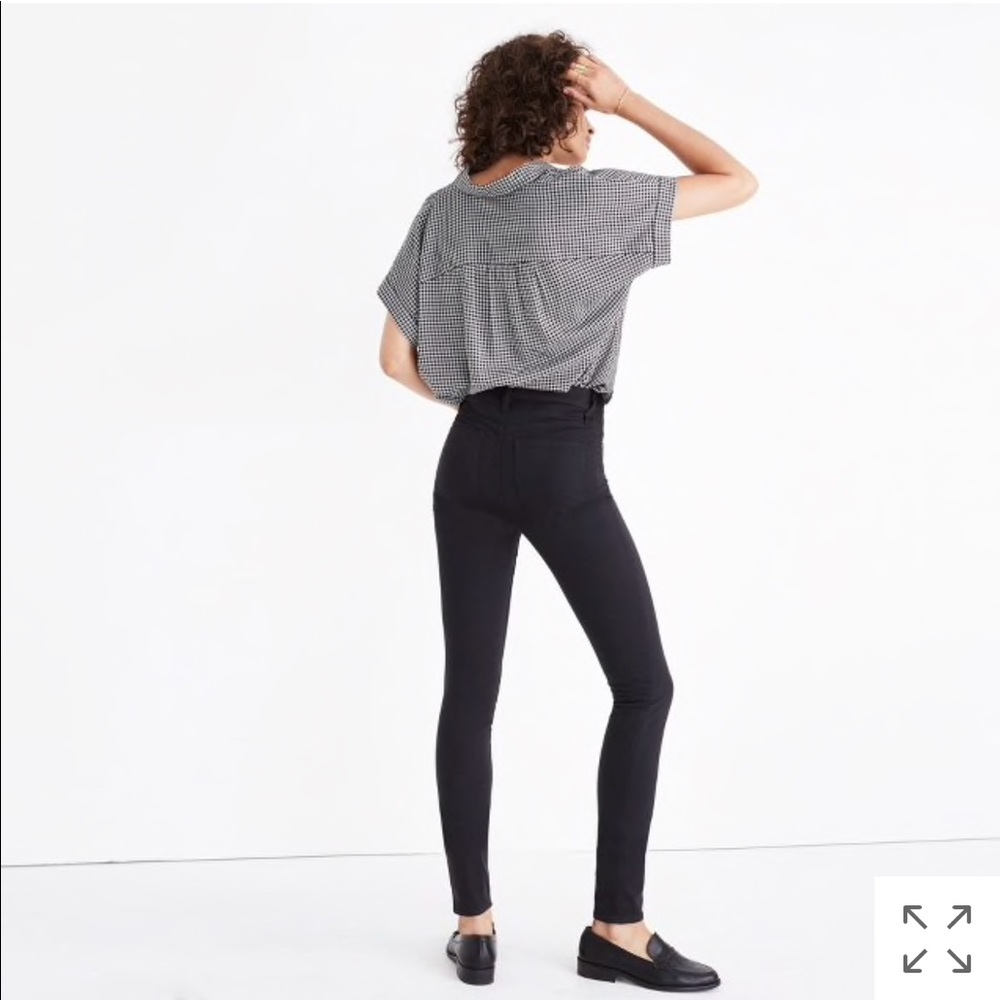 Madewell 9 inch high rise sateen Jean